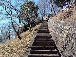 山頂への石段