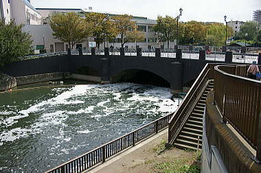 水門の先は親水公園