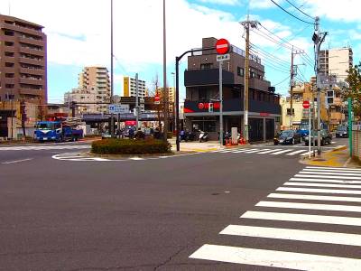 右手の旧日光街道へ